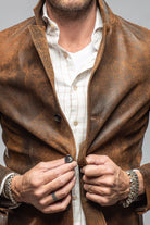 Axel's Florence Collection Butch Cassidy Blazer In Brown Elk Mens - Outerwear - Leather