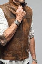 Axel's Florence Collection Butch Cassidy Vest In Brown Elk Mens - Outerwear - Leather