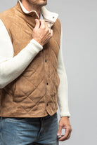 Axel's Florence Collection Cortina Suede Jacket With Cashmere Sleeves Mens - Outerwear - Leather