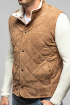 Axel's Florence Collection Cortina Suede Jacket With Cashmere Sleeves Mens - Outerwear - Leather