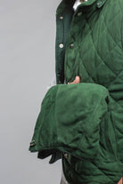 Diamond Hooded Vest In Emerald - AXEL'S