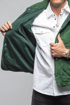 Diamond Hooded Vest In Emerald - AXEL'S