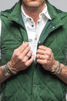 Diamond Hooded Vest In Emerald - AXEL'S
