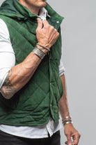 Diamond Hooded Vest In Emerald - AXEL'S