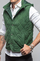 Diamond Hooded Vest In Emerald - AXEL'S