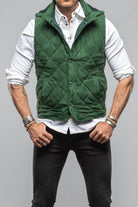 Diamond Hooded Vest In Emerald - AXEL'S