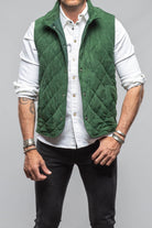 Diamond Hooded Vest In Emerald - AXEL'S