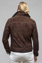 Ethan Sueded Jean Jacket In Chocolate Brown - AXEL'S