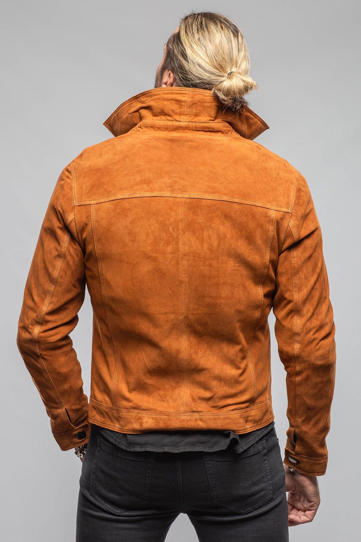 Ethan Sueded Jean Jacket In Whiskey - AXEL'S