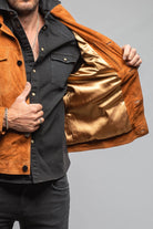 Ethan Sueded Jean Jacket In Whiskey - AXEL'S