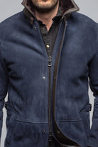 Axel's Florence Collection Gallatin Shearling Coat In Navy Mens - Outerwear - Shearling
