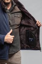 Axel's Florence Collection Highwood Latch Shearling In Navy Mens - Outerwear - Shearling