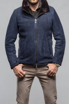 Axel's Florence Collection Highwood Latch Shearling In Navy Mens - Outerwear - Shearling