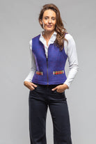 Axel's Florence Collection Nelly Double Face Wool Vest In Blue Ladies - Tailored - Vests