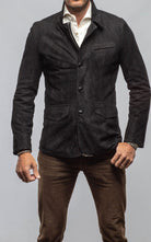 Polo Sartorial Suede Jacket In Black - AXEL'S
