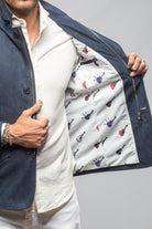 Polo Sartorial Suede Jacket In Navy - AXEL'S