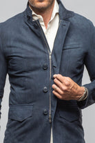 Polo Sartorial Suede Jacket In Navy - AXEL'S