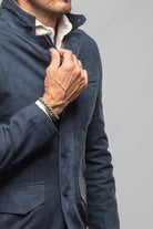 Polo Sartorial Suede Jacket In Navy - AXEL'S