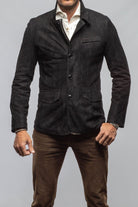 Polo Sartorial Suede Jacket In Black - AXEL'S