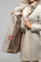 Axel's Florence Collection Regina Cashmere Coat In Stone Ladies - Outerwear - Cloth
