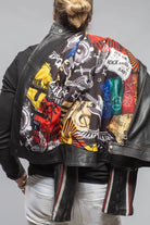 Retro Biker Jacket In Red, White - AXEL'S