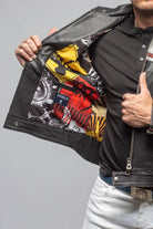Retro Biker Jacket In Red, White - AXEL'S