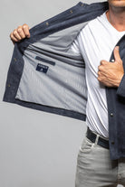 Axel's Florence Collection Rover Suede Shirt In Navy Mens - Outerwear - Leather