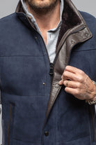 Axel's Florence Collection Salish Shearling Vest In Navy Mens - Outerwear - Shearling
