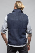 Axel's Florence Collection Salish Shearling Vest In Navy Mens - Outerwear - Shearling