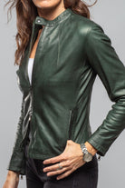 Axel's Florence Collection Silvia Leather Jacket In Forest Ladies - Outerwear - Leather