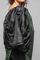 Axel's Florence Collection Silvia Leather Jacket In Forest Ladies - Outerwear - Leather