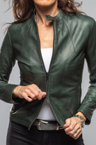 Axel's Florence Collection Silvia Leather Jacket In Forest Ladies - Outerwear - Leather