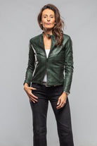 Axel's Florence Collection Silvia Leather Jacket In Forest Ladies - Outerwear - Leather