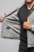 The Don II Suede Zip Jacket In Grey - AXEL'S