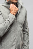 The Don II Suede Zip Jacket In Grey - AXEL'S