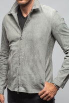 The Don II Suede Zip Jacket In Grey - AXEL'S