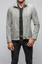 The Don II Suede Zip Jacket In Grey - AXEL'S
