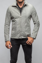 The Don II Suede Zip Jacket In Grey - AXEL'S