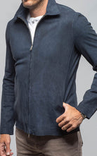 The Don II Suede Zip Jacket In Navy - AXEL'S