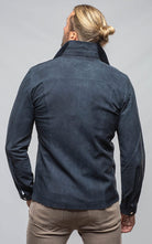 The Don II Suede Zip Jacket In Navy - AXEL'S