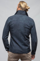 The Don II Suede Zip Jacket In Navy - AXEL'S