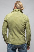 Axel's Florence Collection The Don II Suede Zip Jacket In Salvia | Mens - Outerwear - Leather