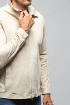 The Don II Suede Zip Jacket In Taupe - AXEL'S