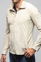 The Don II Suede Zip Jacket In Taupe - AXEL'S