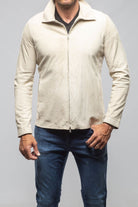 The Don II Suede Zip Jacket In Taupe - AXEL'S