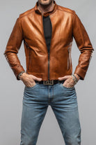 Axel's Florence Collection Tomas Nappa Moto In Whiskey Mens - Outerwear - Leather