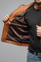 Axel's Florence Collection Tomas Nappa Moto In Whiskey Mens - Outerwear - Leather