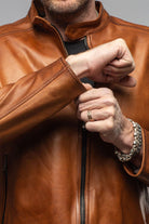 Axel's Florence Collection Tomas Nappa Moto In Whiskey Mens - Outerwear - Leather
