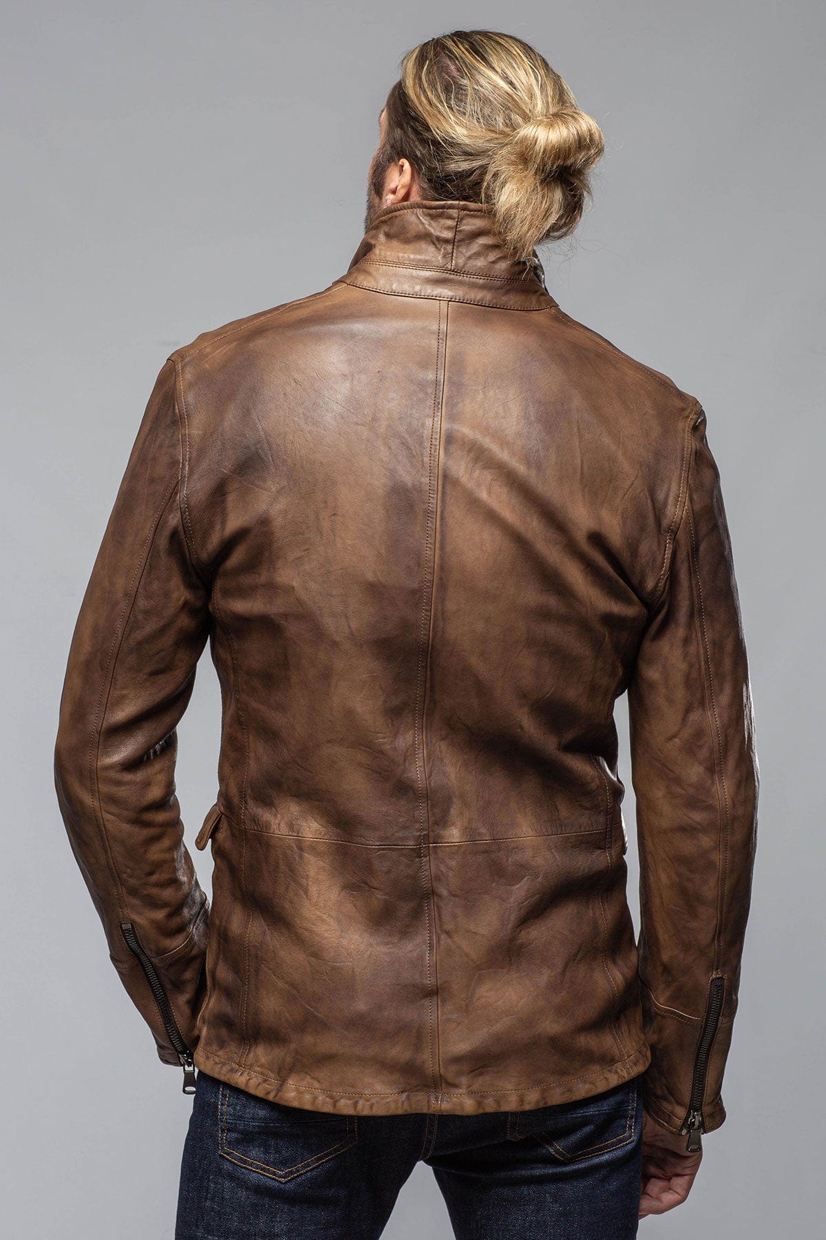 Chance Leather Blazer In Chocolate - AXEL'S