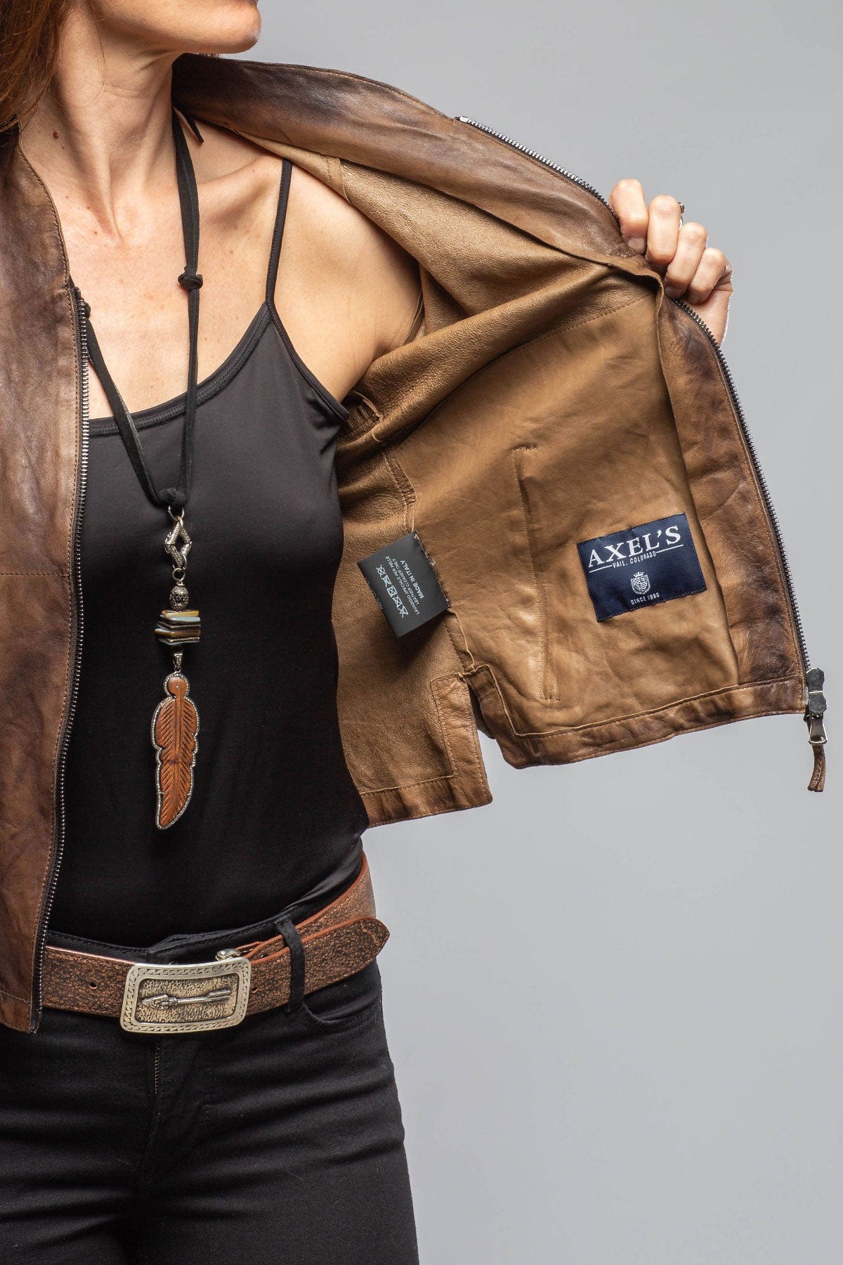 Axel's Renegade Mesquite Leather Moto In Brown | Ladies - Outerwear - Leather